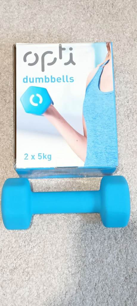 Dumbbells 5 kg set, brand new like as used only once