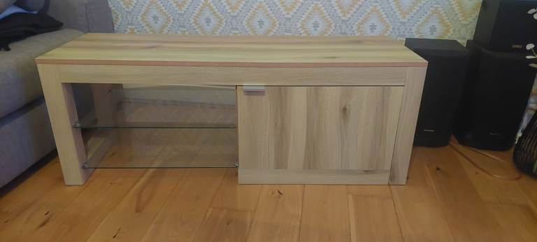 Hygena Cubic TV Unit – Oak Effect, Good Condition