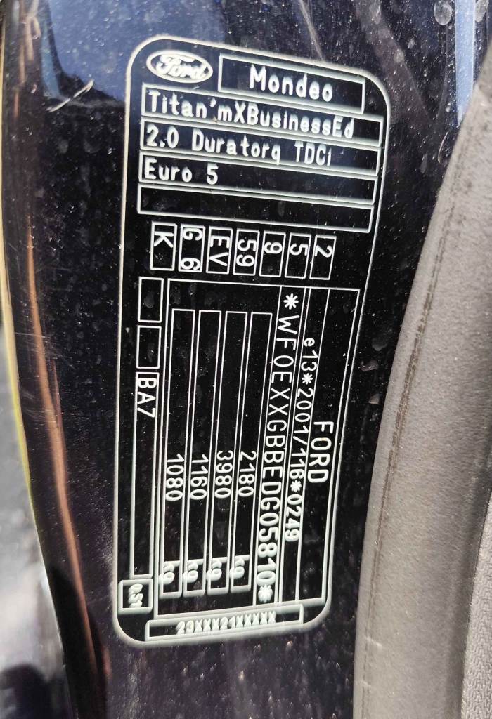 BREAKING  Ford Mondeo Titanium Business Edition Mk4 2.0 Diesel 2014 Black Panther G6 / 2 Keys