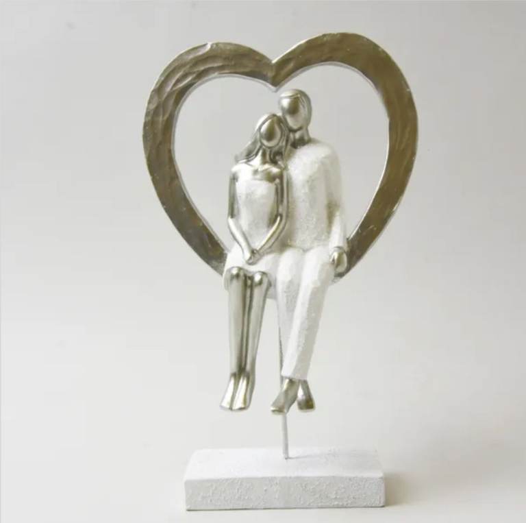 Couple in heart ornament