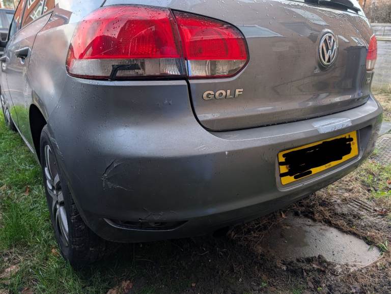 Rear grey VW golf bumper 