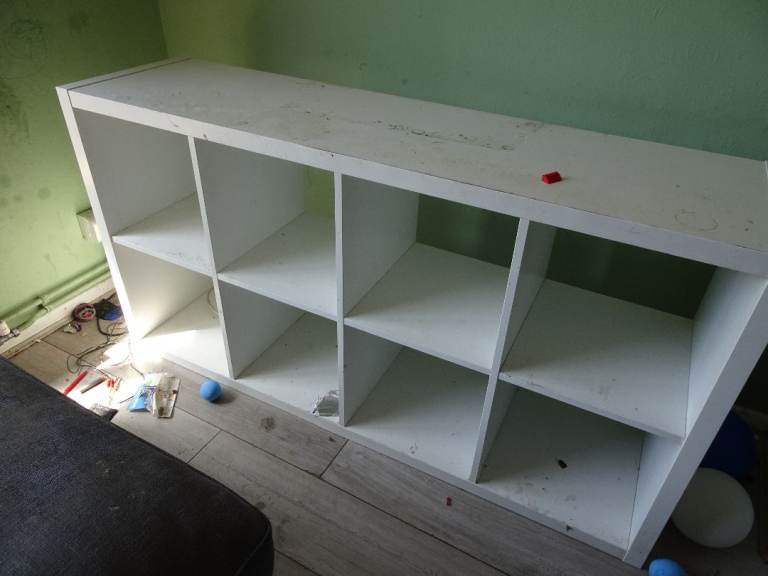 White Cube Storage Unit / Bookcase - Fair Condition