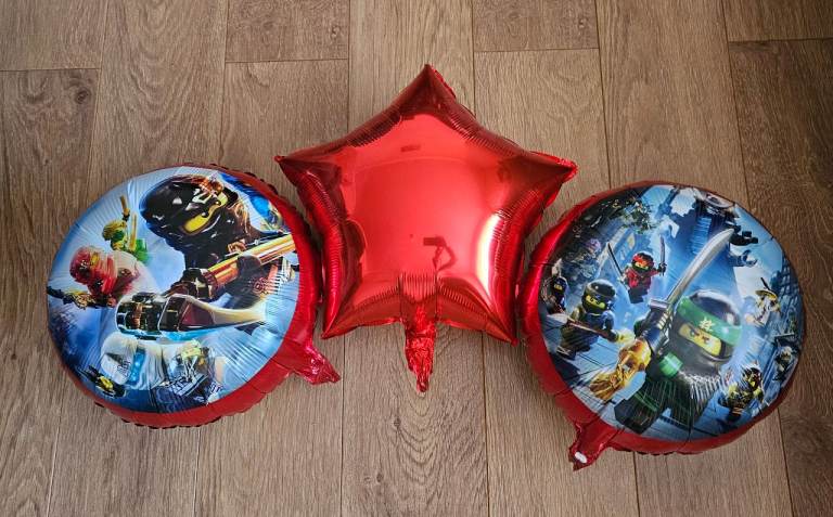 Used Ninjago Theme Birthday balloons.