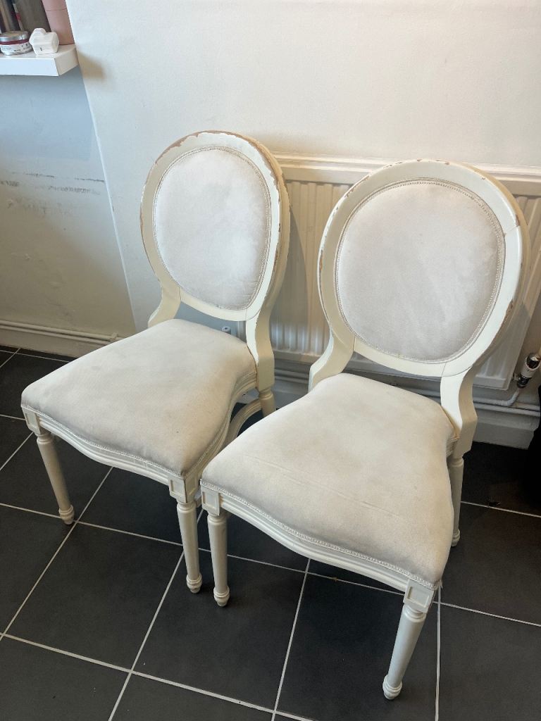 Pair of Vintage Style Upholstered Chairs – From Dior Exhibition - Wood & Velvet