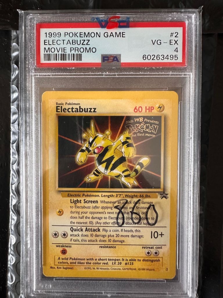 1999 Pokemon Game Electabuzz Movie Promo PSA Graded Card