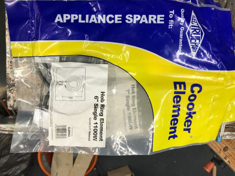 Rings for electric cooker hob.