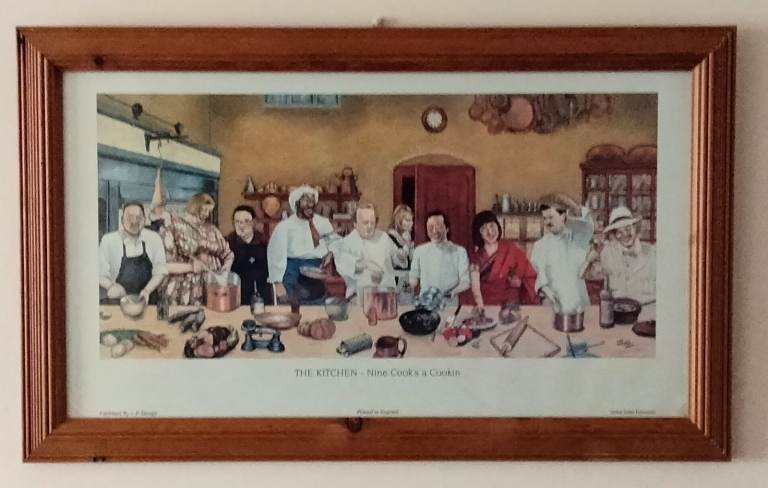 Framed Picture - Nine Cooks A Cookin - John Edwards