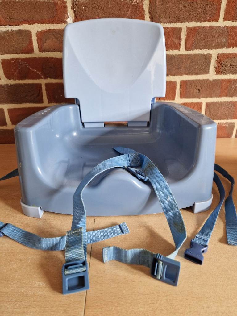 Baby Booster Seat with Straps – Blue, Good Condition