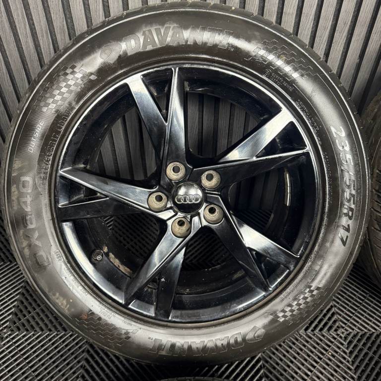 17'' GENUINE AUDI Q3 5 Y SPOKE BLACK TIGUAN ALLOY WHEELS TYRES ALLOYS