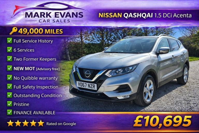 2017 Nissan Qashqai 1.5 dCi Acenta 5dr HATCHBACK Diesel Manual