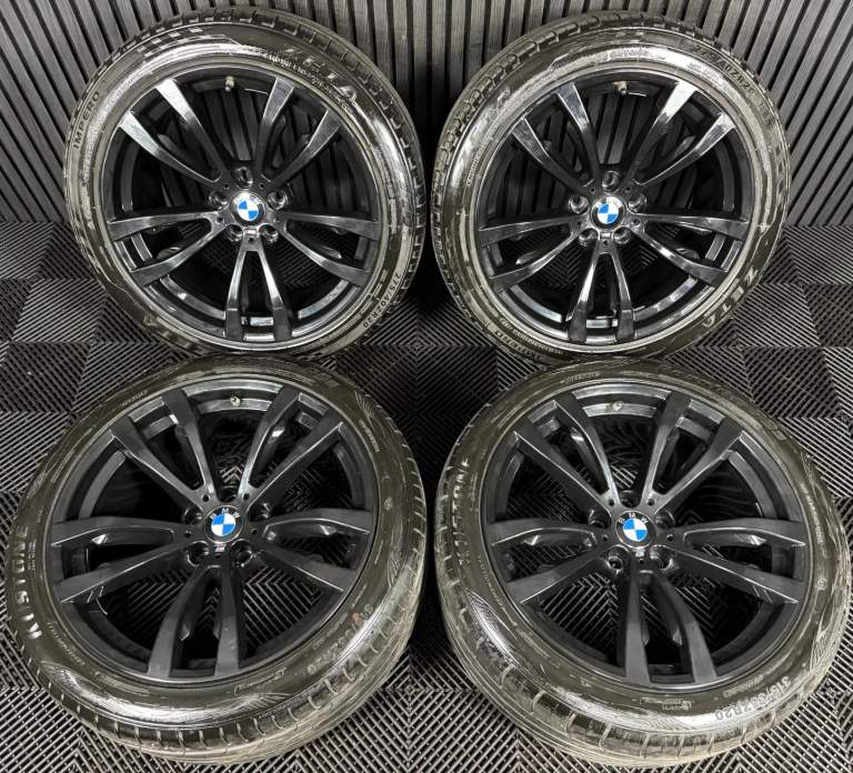 20'' GENUINE BMW X5 F15 469 X6 F16 BLACK M SPORT ALLOY WHEELS TYRES ALLOYS