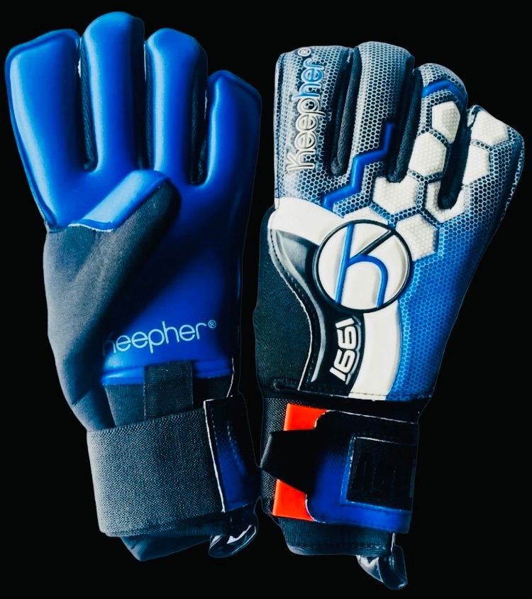 New KEEPHER ‘1991 Blue’ AJA AGUIRRE Player Issue Womens Goalkeeper Gloves UK Size 8