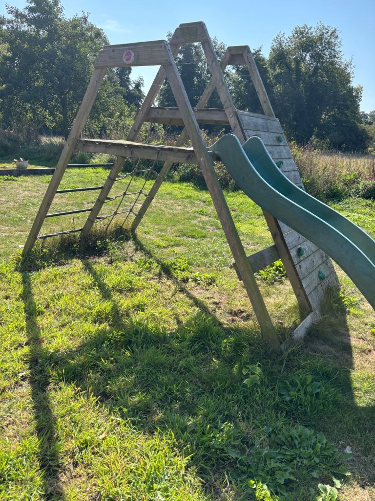 Kids climbing frame and slide