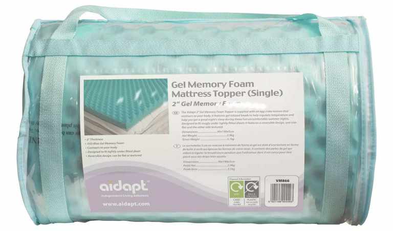 image for Aidapt 5.0cm Memory Foam Cool Mattress Topper - Single