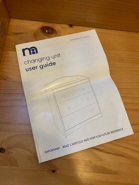 Changing Table and Drawers (wooden, Mothercare)