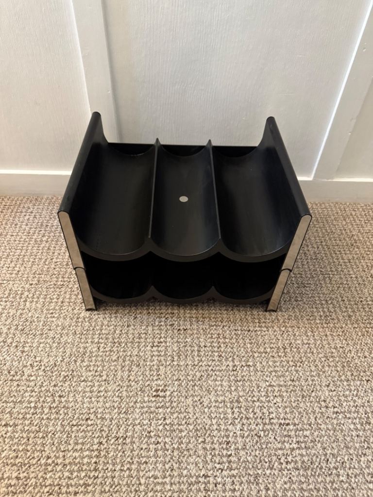 Rosendahl Copenhagen Grand Cru Black 3 Bottle Stackable Wine Rack set of 2