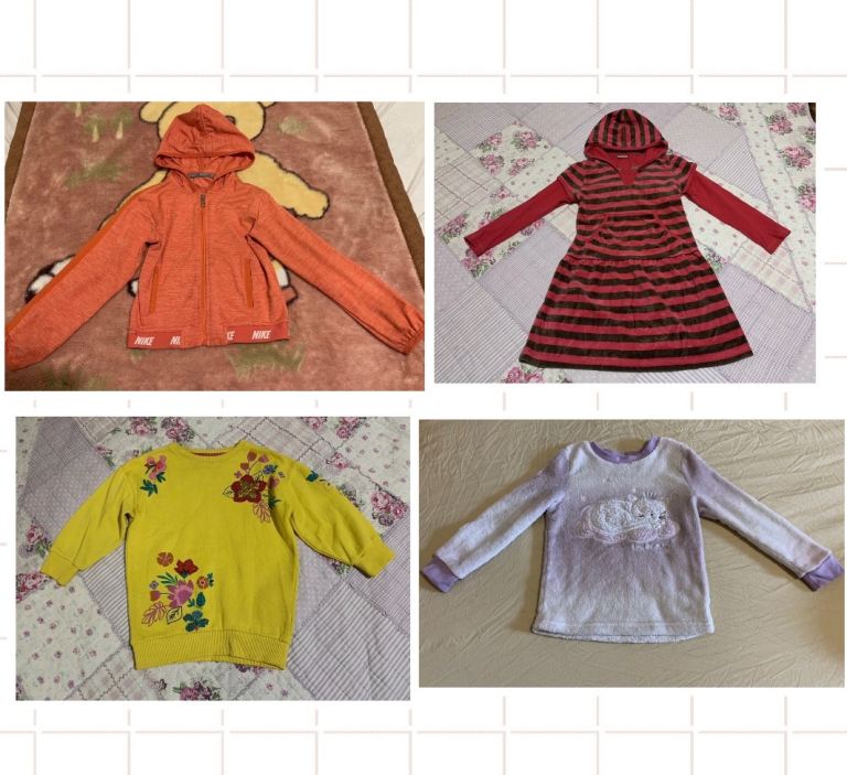Girls clothing bundle, jumper cardigan pyjama, size: 5-6years