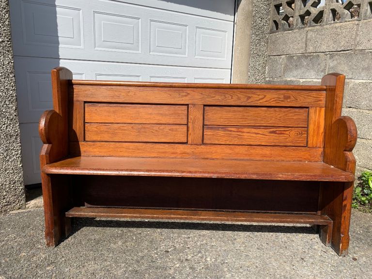Antique church pew