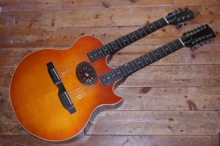 Wyre River custom UK handmade double neck 6 + 12 string electro acoustic