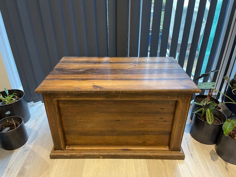 Solid Wood Vintage Storage Ottoman blanket box bed box storage trunk chest bench