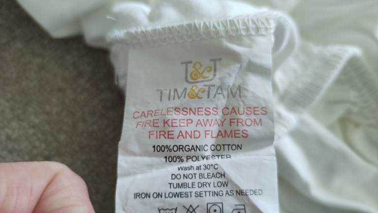 Tim & Tam 100% organic cotton cotton bed sheet