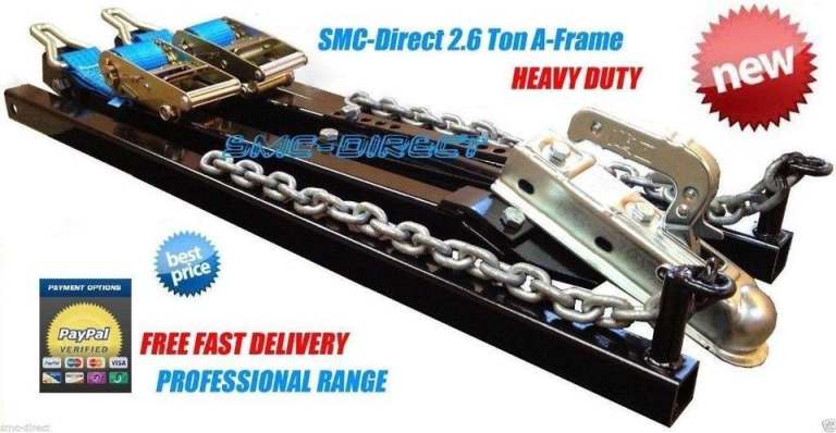 Towing A Frame Car Recovery Dolly Trailer 2.6Ton SMC-DIRECT Tow Frame BRAND NEW 2026