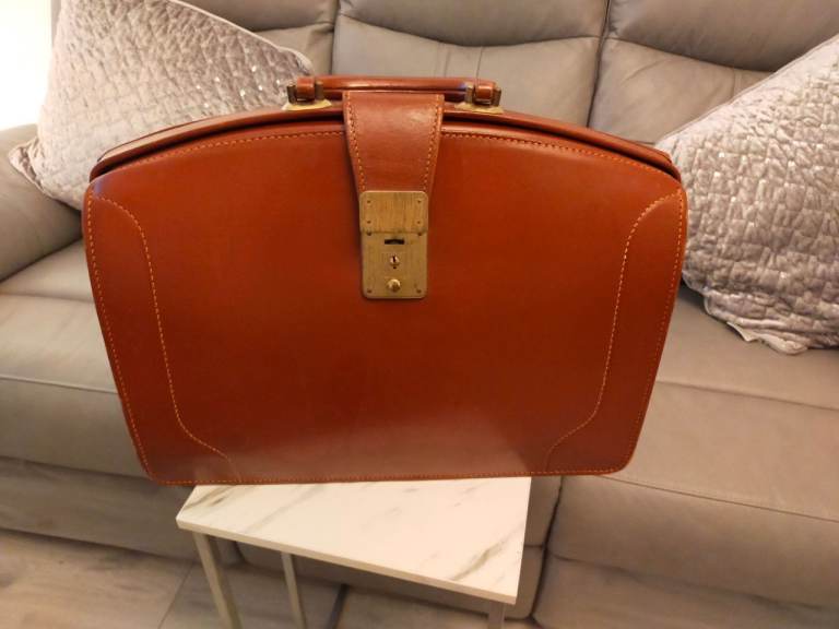 Leather brief case