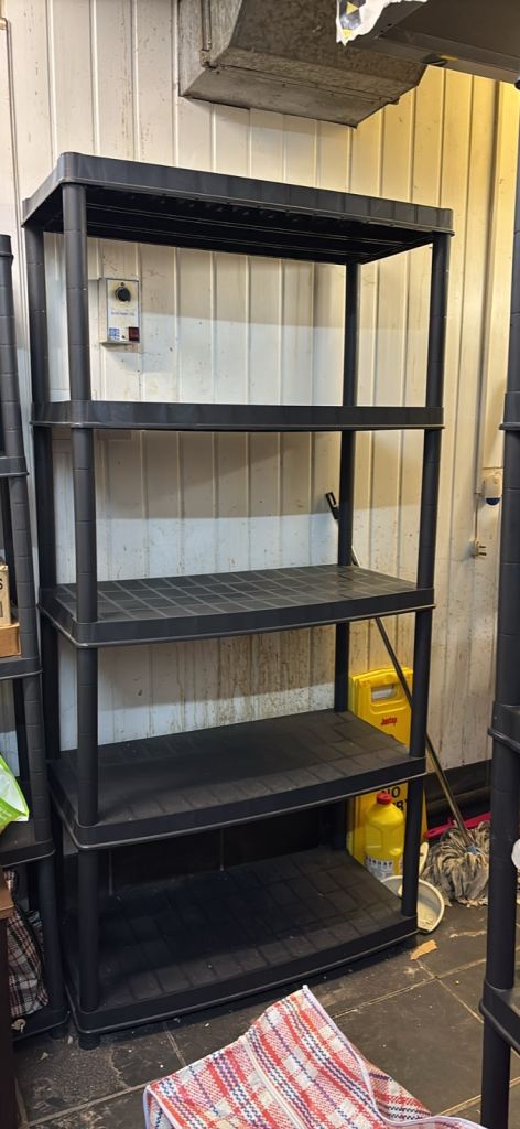 Tall black shelf 