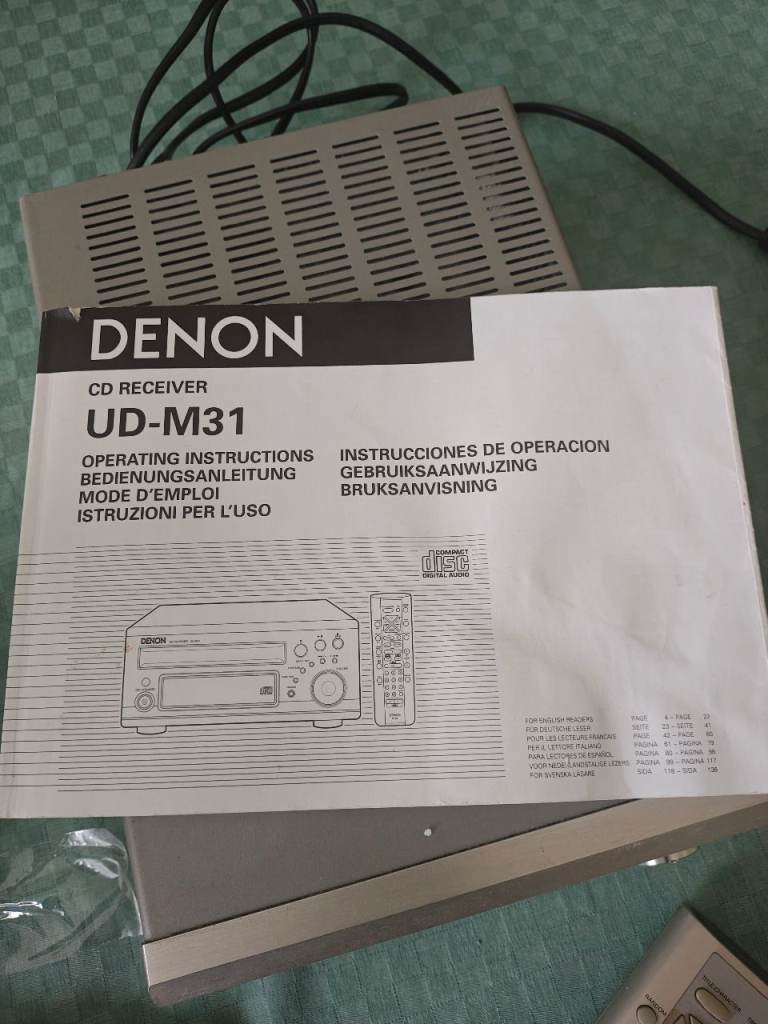Denon CD receiver and radio UD M31 - CD player not playing