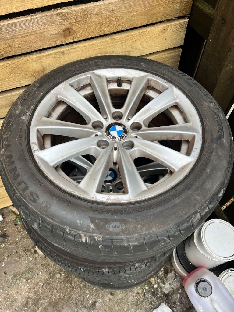 4 BMW 17 inch alloys and tyres