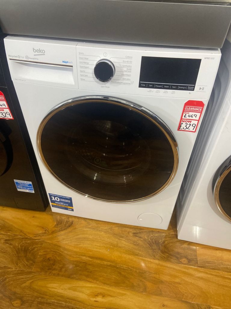 New Beko BPRO500 8kg Washing Machine - Aquatech - Quick Wash  