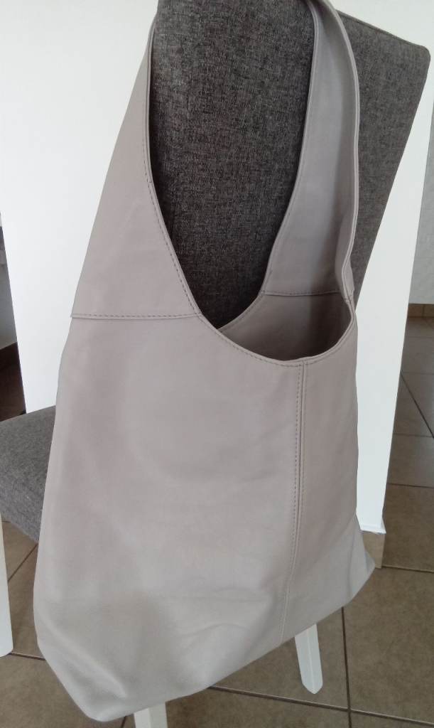 For Xmas Brand New Handmade 100% Real Leather Made In Italy Grey Shoulder Bag £400