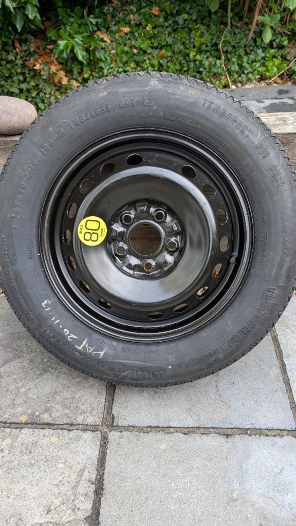 NISSAN QASHQAI SPACE SAVER SPARE WHEEL AND Continental TYRE 145/90/16.
