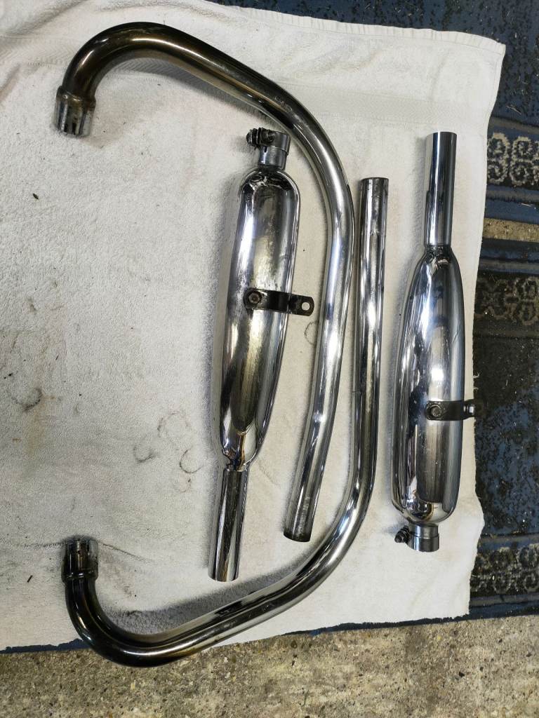 Triumph T120 complete exhaust system 