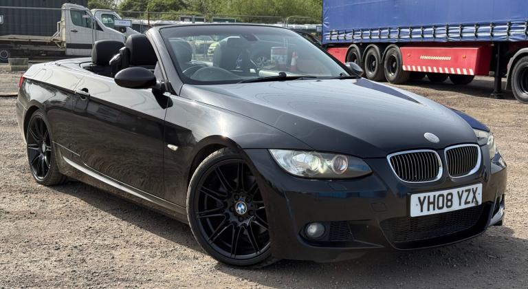 2008 BMW 3 Series 325d M Sport 2dr Step Auto 3.0 Convertible Black CONVERTIBLE Diesel Automatic