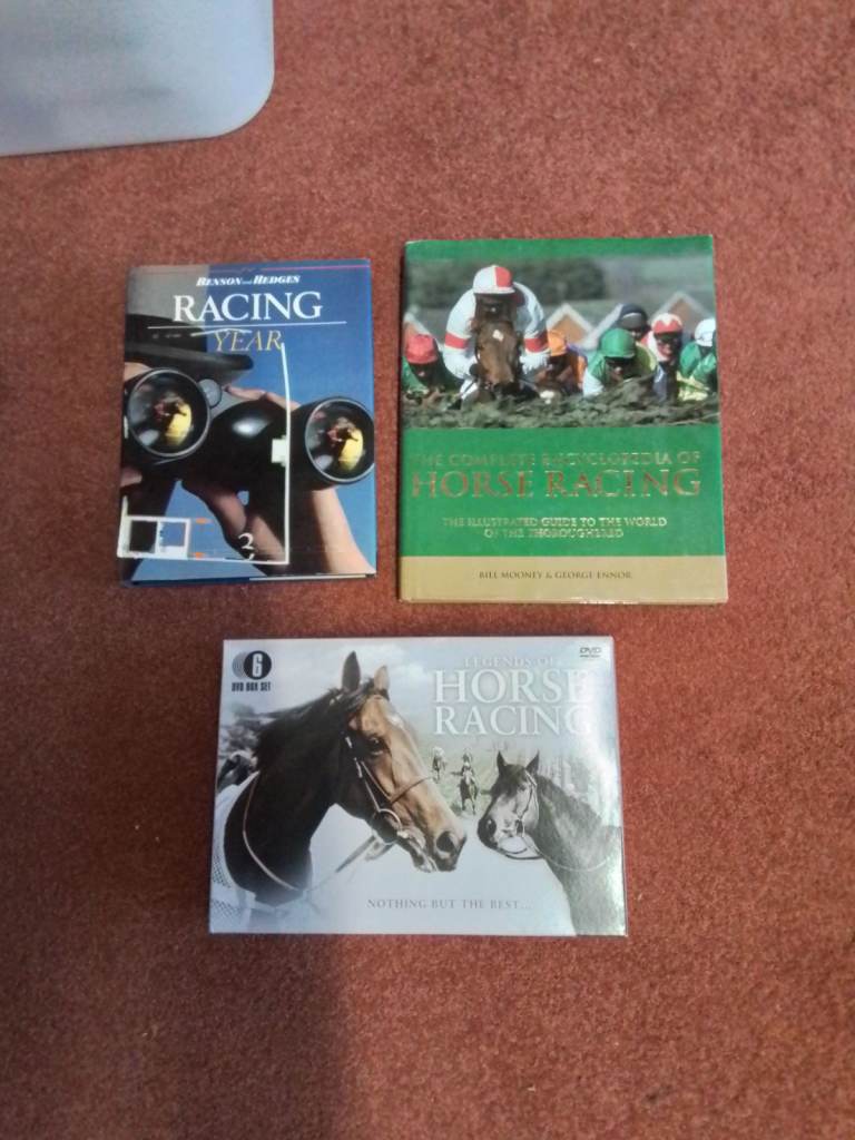 Racehorse books and set of dvds
