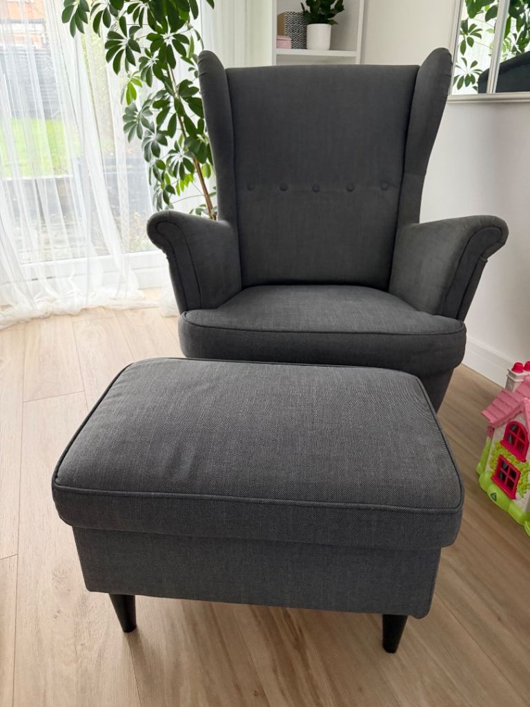 Armchair and footstool