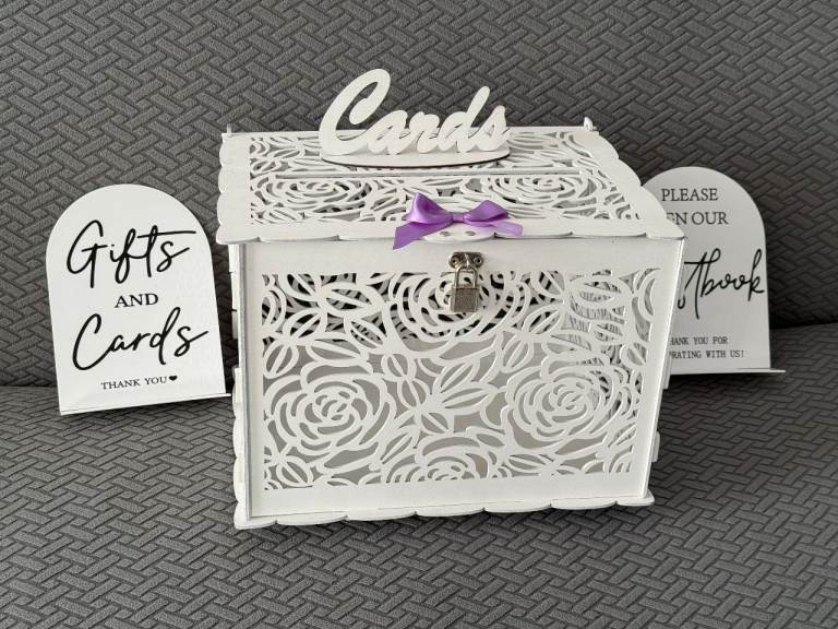 Cards / Envelopes Box for Weddings / Parties / Gatherings - White
