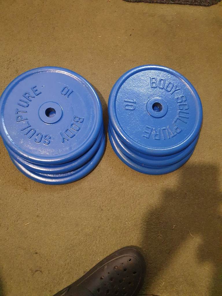 BODY SCULPTURE 10kg Blue Weight Plates – Good Condition