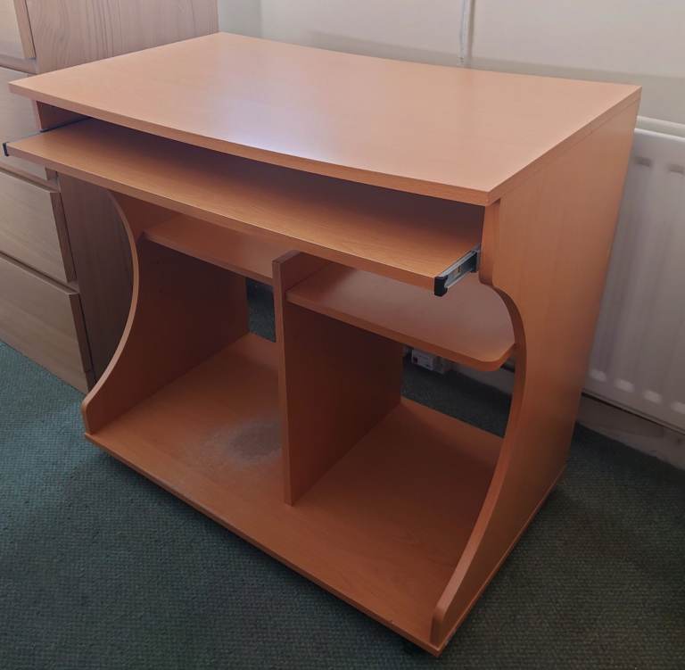 Argos Wooden Desk with Pull-Out Keyboard Tray. 