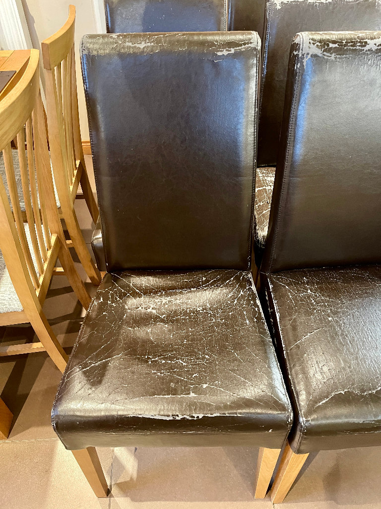 Set of x6 quality dining chairs, upcycle/restoration project 