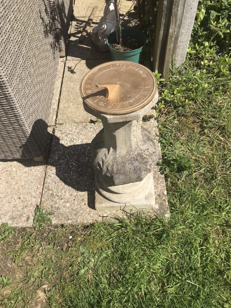 Vintage Garden Pedestal Sundial