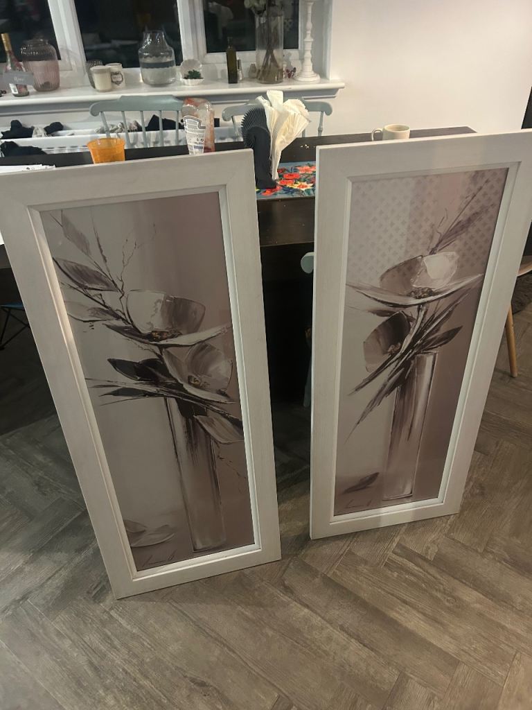 2 framed pictures 