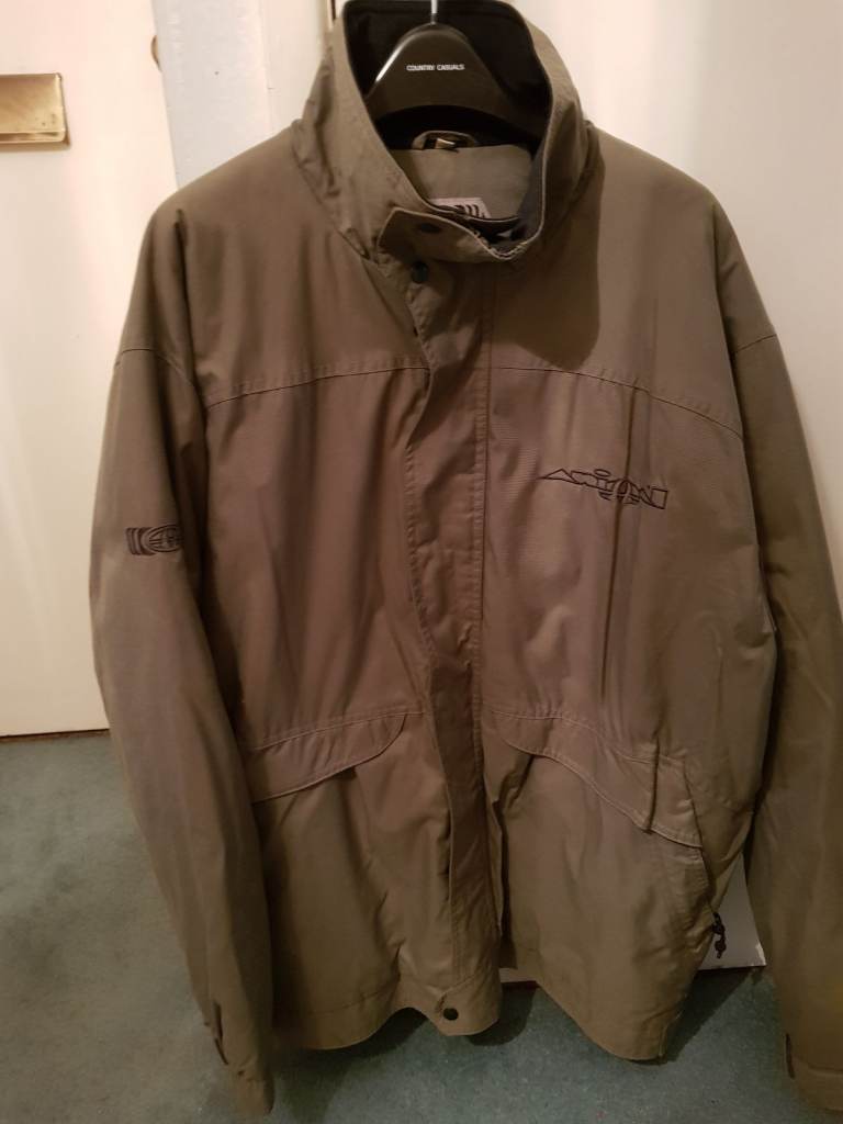 Animal Claw-Tx Embroidered Parka Jacket in Khaki (XL) - Like New