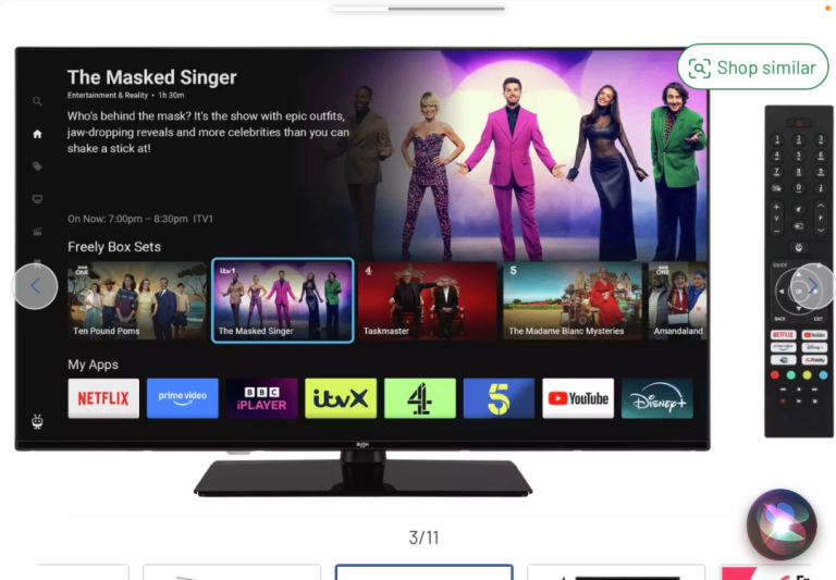 43” Bush smart tv and Panasonic DVD with remotes, scart and HDMI cables ...
