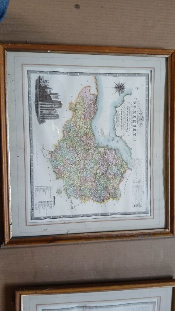 Map print of somerset