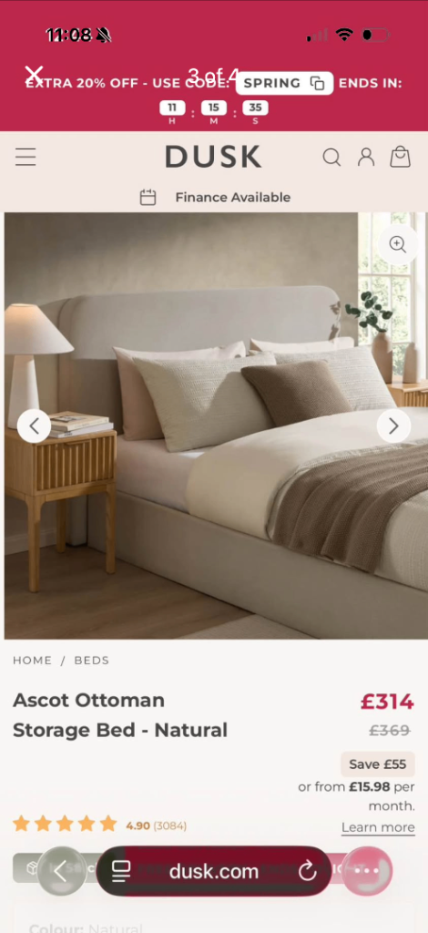 King bed and mattress