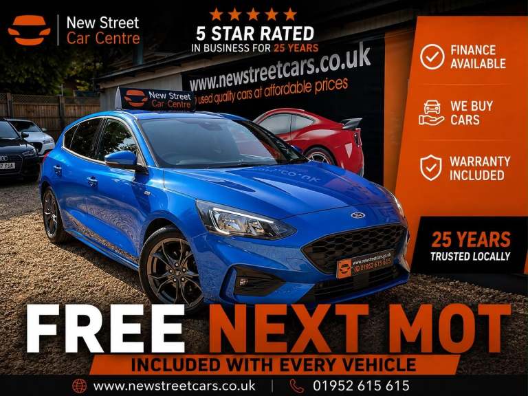 2018 Ford Focus 1.0T EcoBoost ST-Line Euro 6 (s/s) 5dr HATCHBACK Petrol Manual