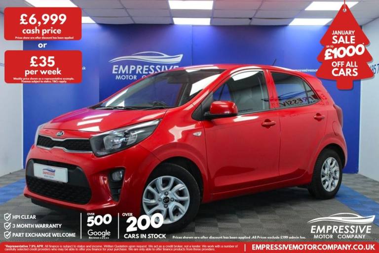 2018 68 KIA PICANTO 1.0 2 HATCHBACK 5DR PETROL MANUAL EURO 6 (66 BHP)