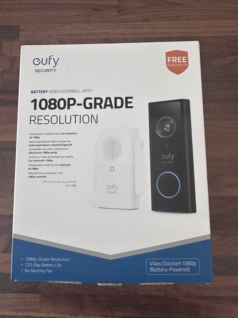 Eufy C30 Battery Video Doorbell & Chime Box – Used, Black